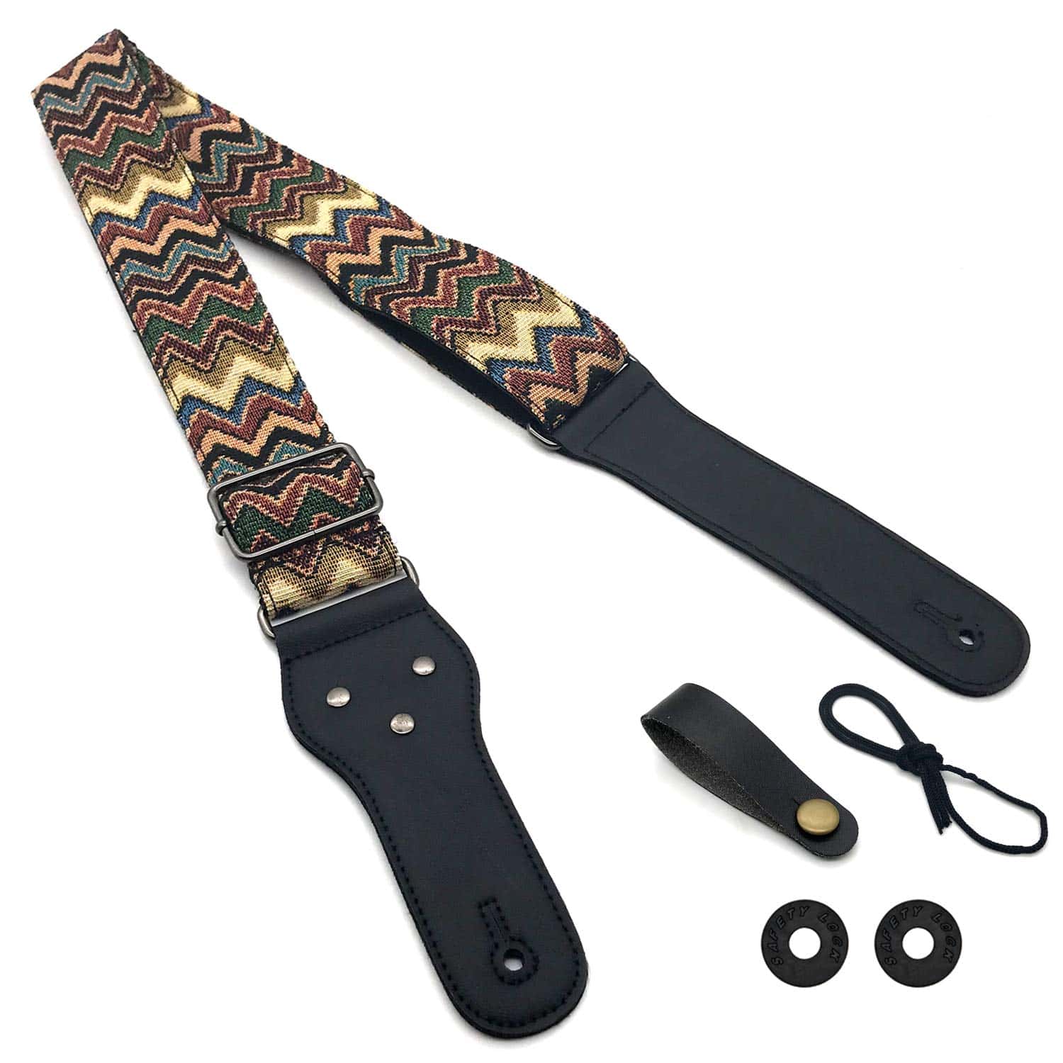 Correa de Guitarra Ajustable Poromoro con 2 Seguros para