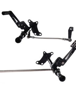 Enlace de control adelantado negro con reposapiés para