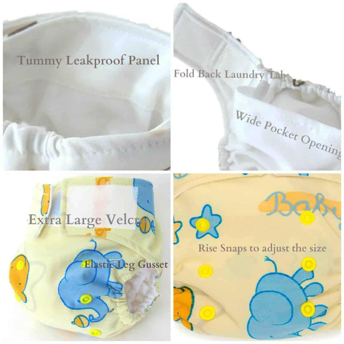 Pañales de Tela KaWaii Baby para Recién Nacidos, - Imagen 3