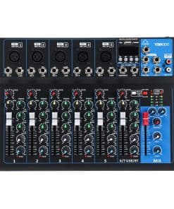 Mezcladora de Audio Estéreo en Vivo YaeCC de 7 Canales con