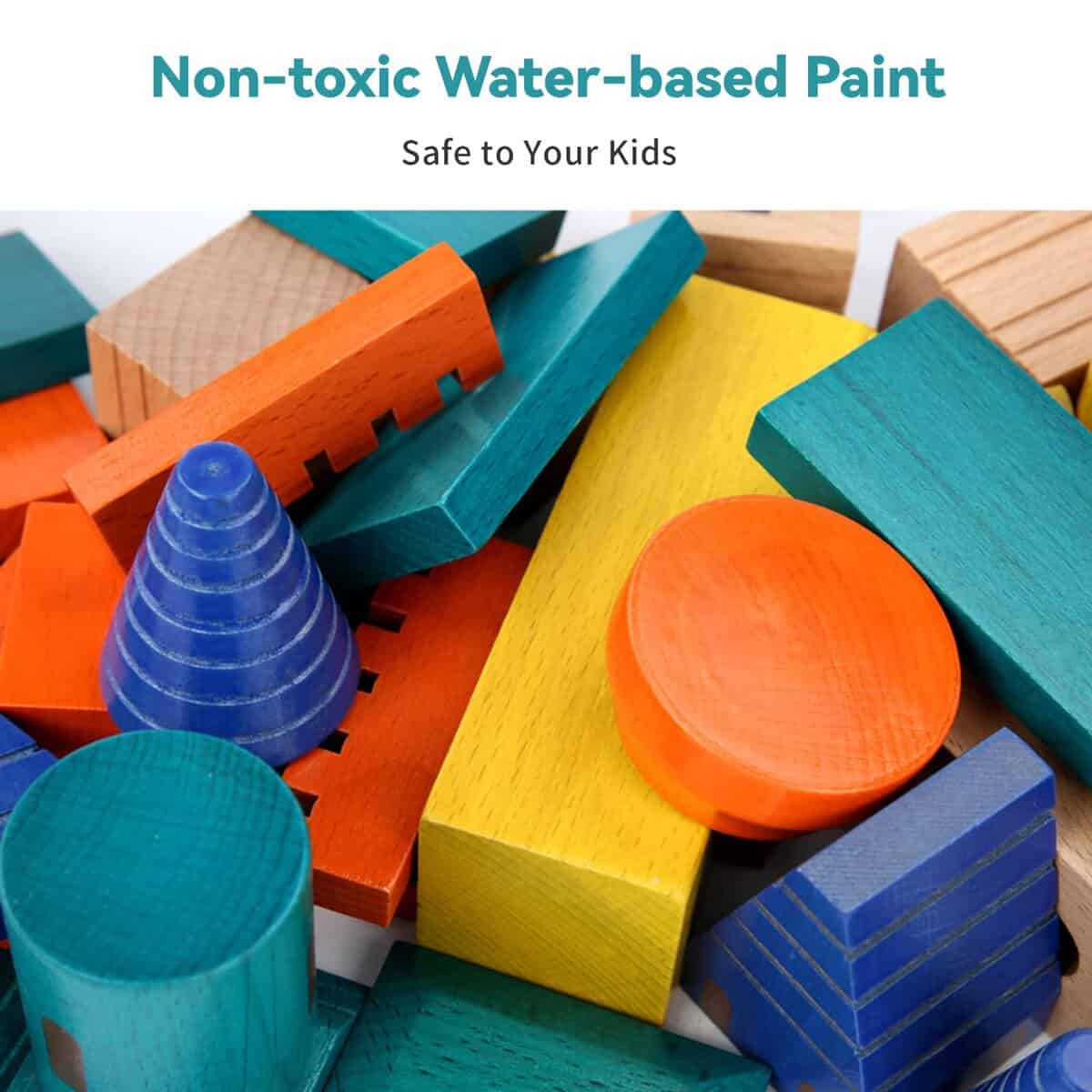 Juego de Bloques de Construcción de Castillo de Madera, - Imagen 7