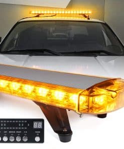 Barra de luces de advertencia de emergencia LED ámbar de 48