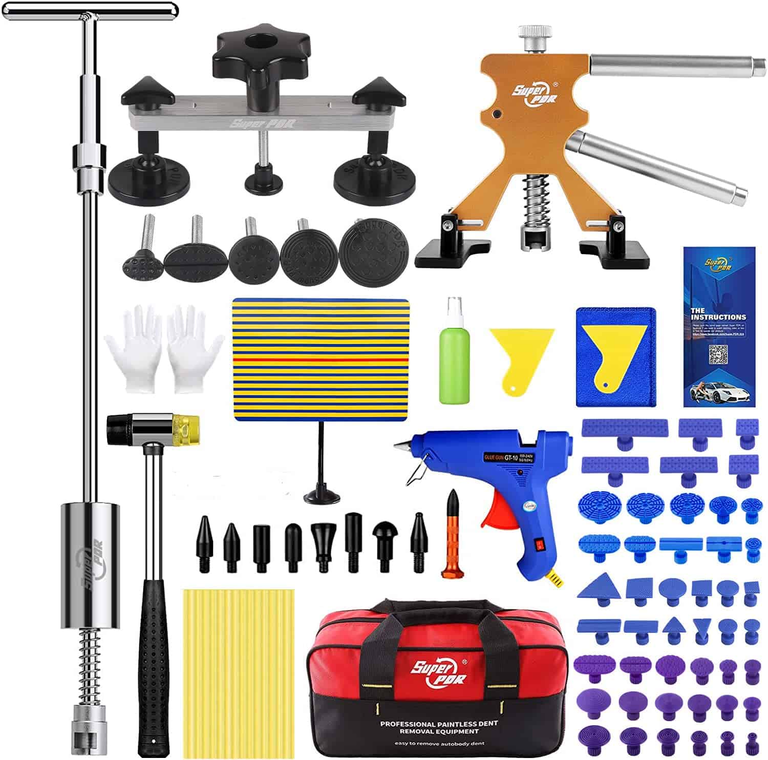 Set de Herramientas Completo para Reparación de Abolladuras