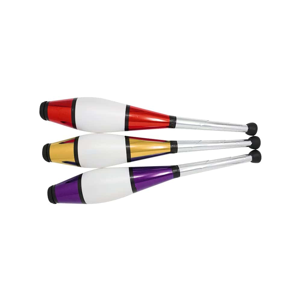 Set de 3 Mazas de Malabares Zeekio -Morado/Oro/Rojo - Imagen 7