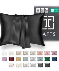 Funda de almohada de seda pura 100% de mora de 22 mm TAFTS