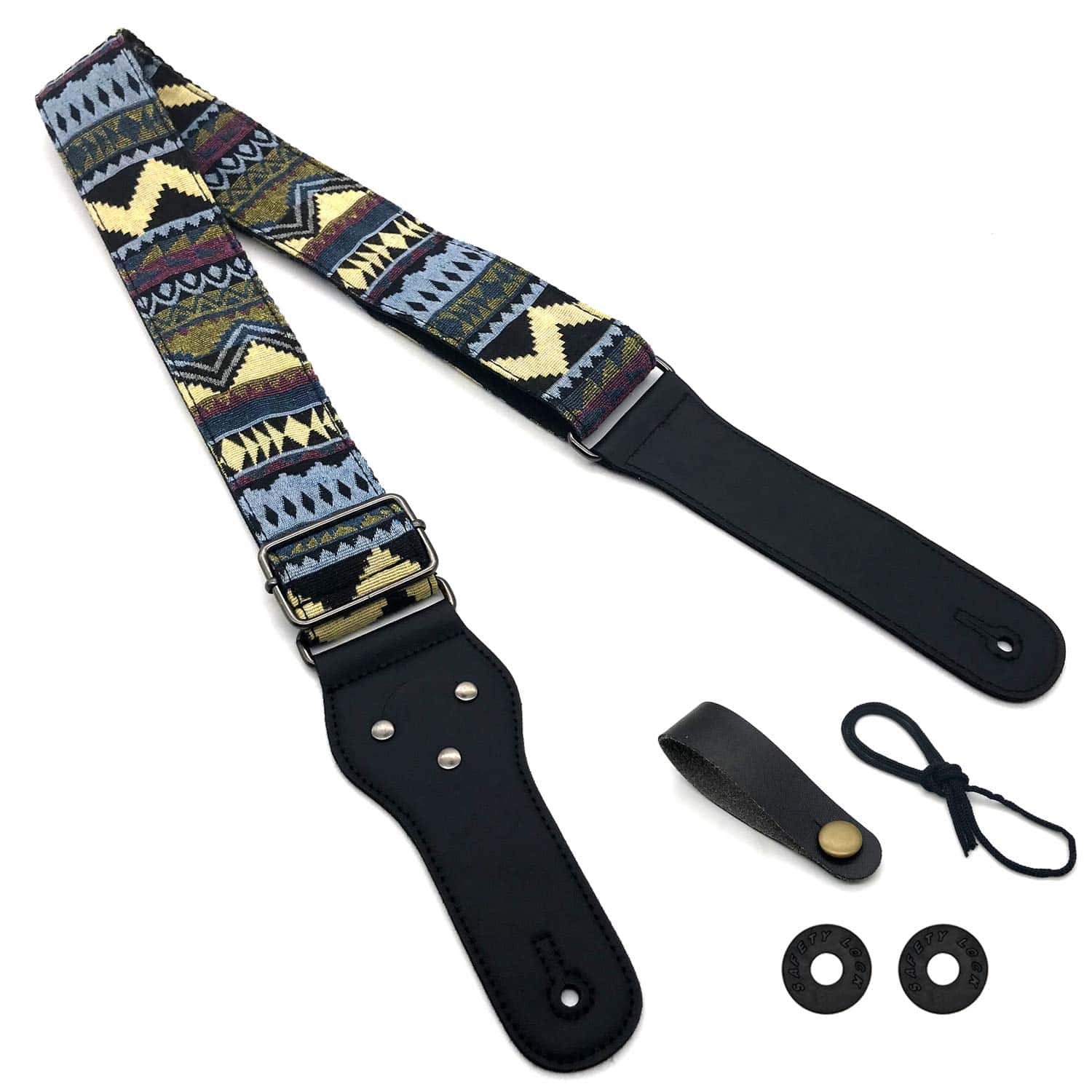 Correa de Guitarra Ajustable Poromoro con 2 Cierres de