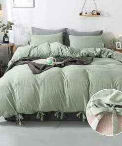 Juego de Funda de Edredón annadaif Color Verde Salvia
