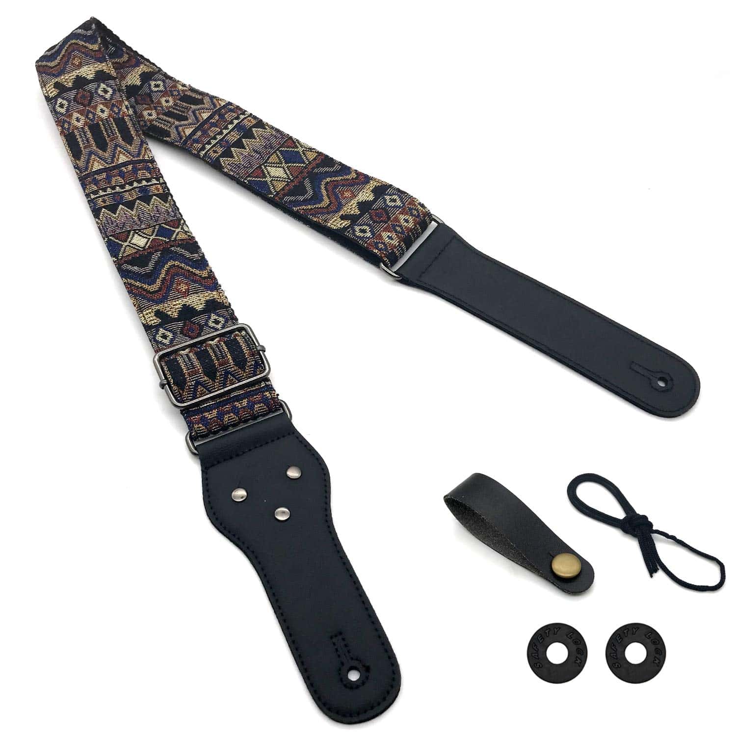 Correa de Guitarra Ajustable Poromoro con 2 trabillas de