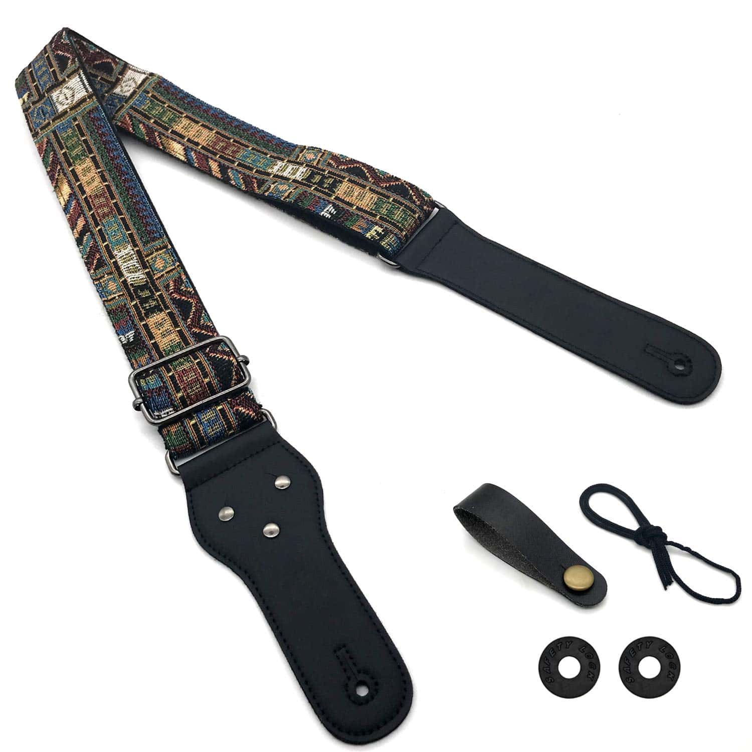 Correa de Guitarra Ajustable Poromoro con 2 Bloqueos de