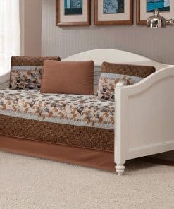 Juego de Colcha Reversible de 5 Piezas para Cama de Día con