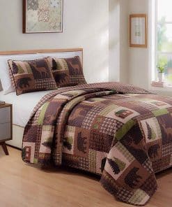 Juego de Colcha Reversible acolchada de estilo Rústico