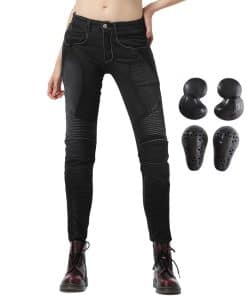 Pantalones de moto Takuey para mujer con -Negro