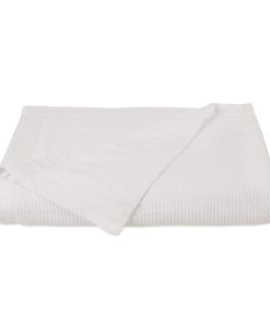 Manta de Algodón 100% Vellux - 325 GSM Suave, -Blanco