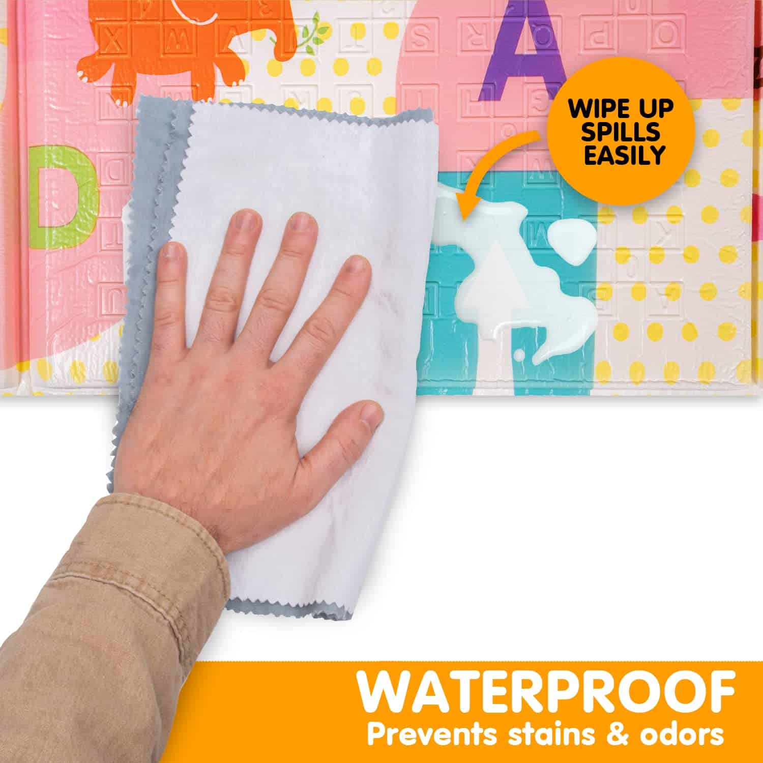 Tapete de juego para bebé grande Bammax con acolchado de - Imagen 4