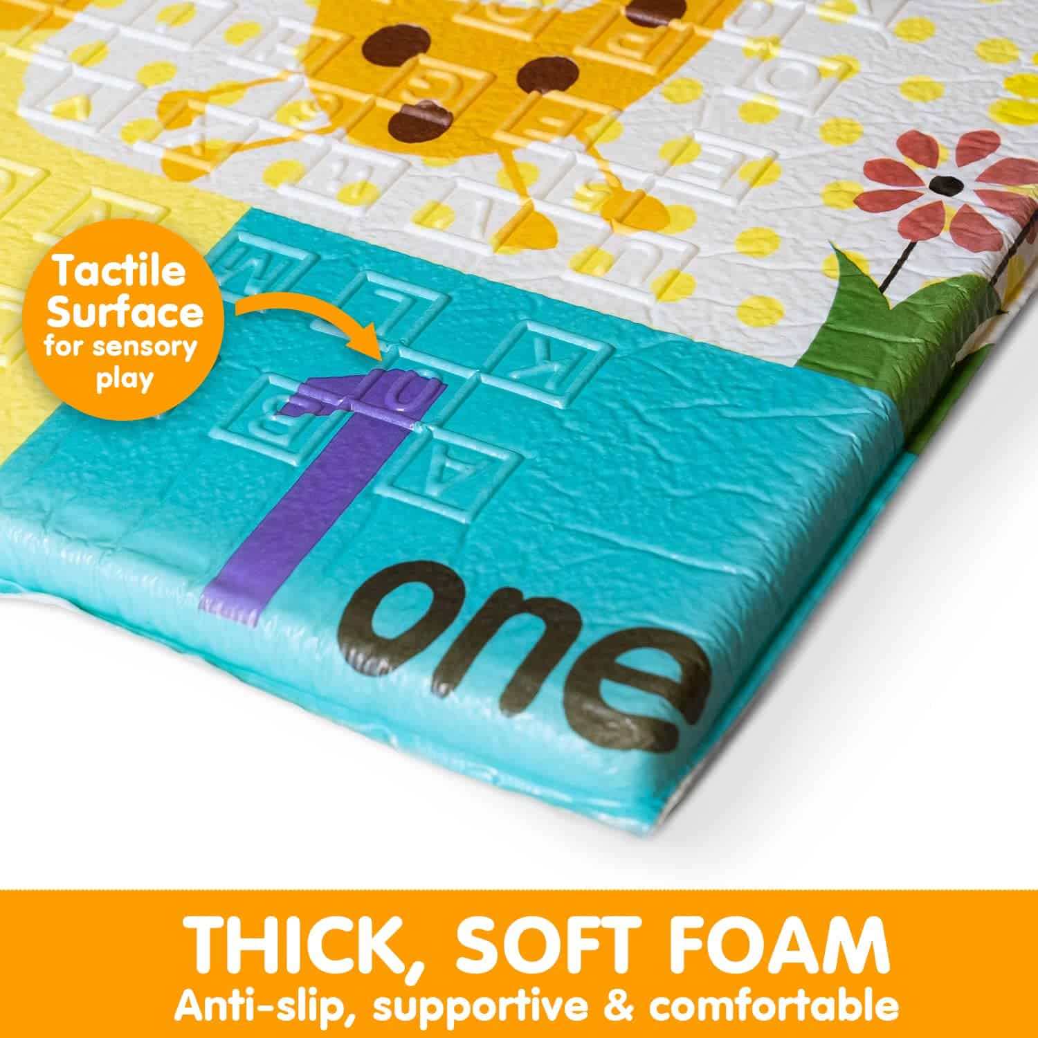 Tapete de juego para bebé grande Bammax con acolchado de - Imagen 3