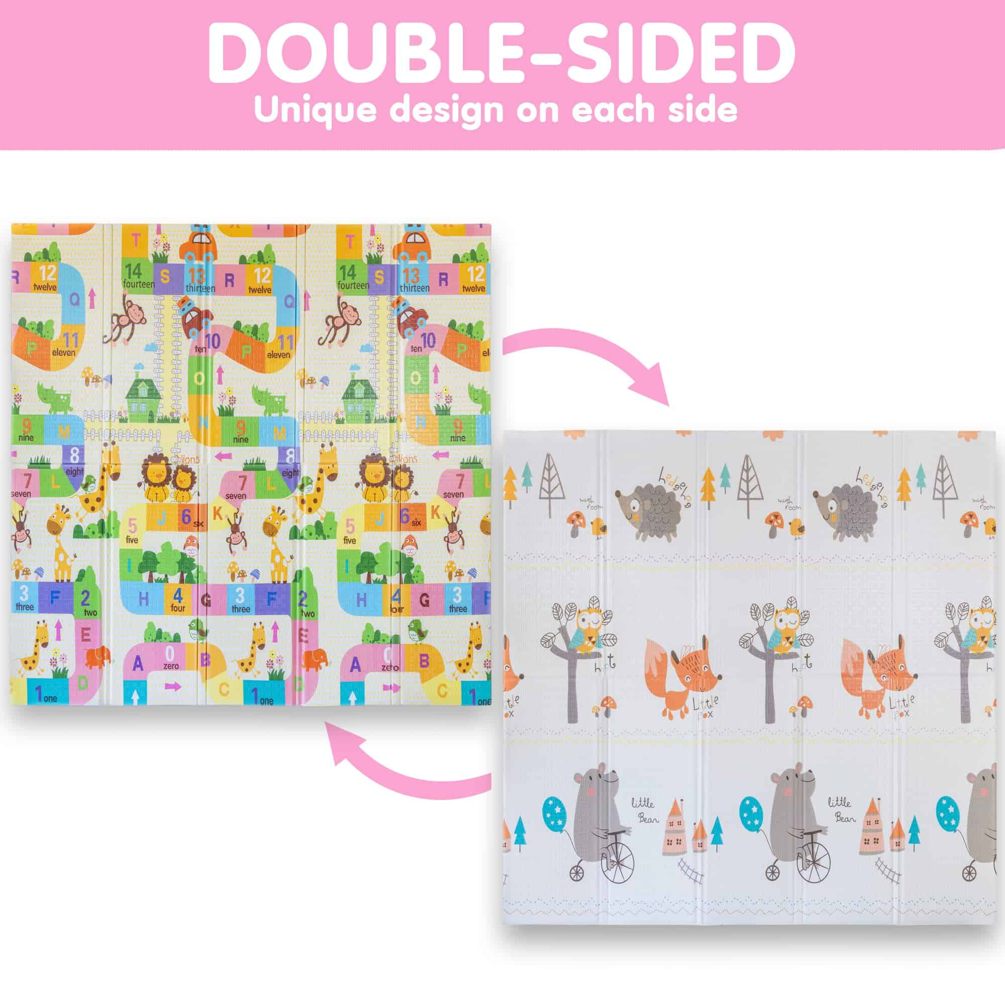 Tapete de juego para bebé grande Bammax con acolchado de - Imagen 5