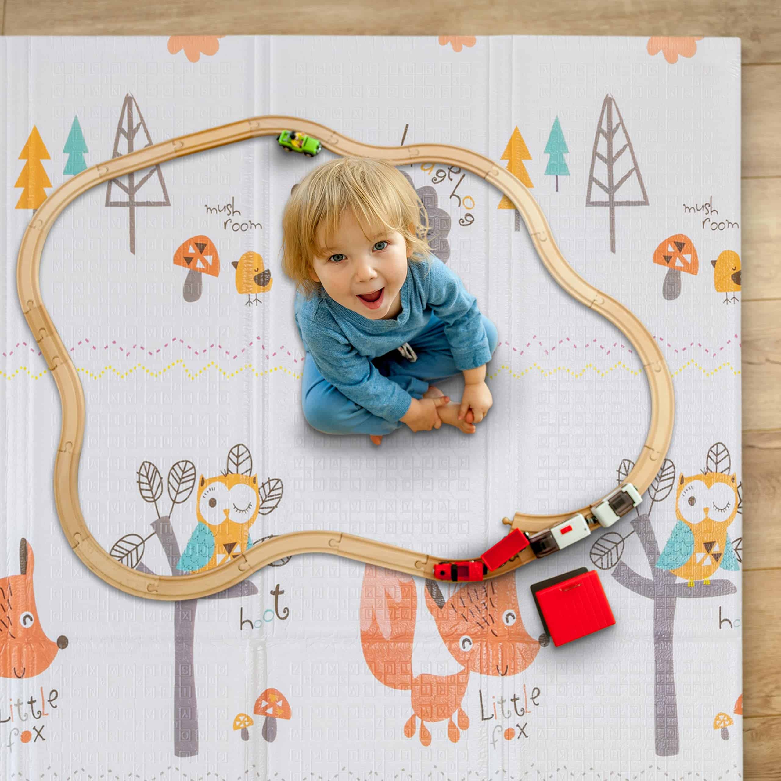 Tapete de juego para bebé grande Bammax con acolchado de - Imagen 7