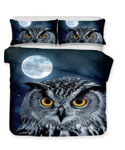 Juego de Cama 3D para Niños con Estampado de Búho, Funda