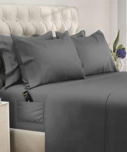 Juego de Sábanas California King DREAMCARE -Gris Oscuro