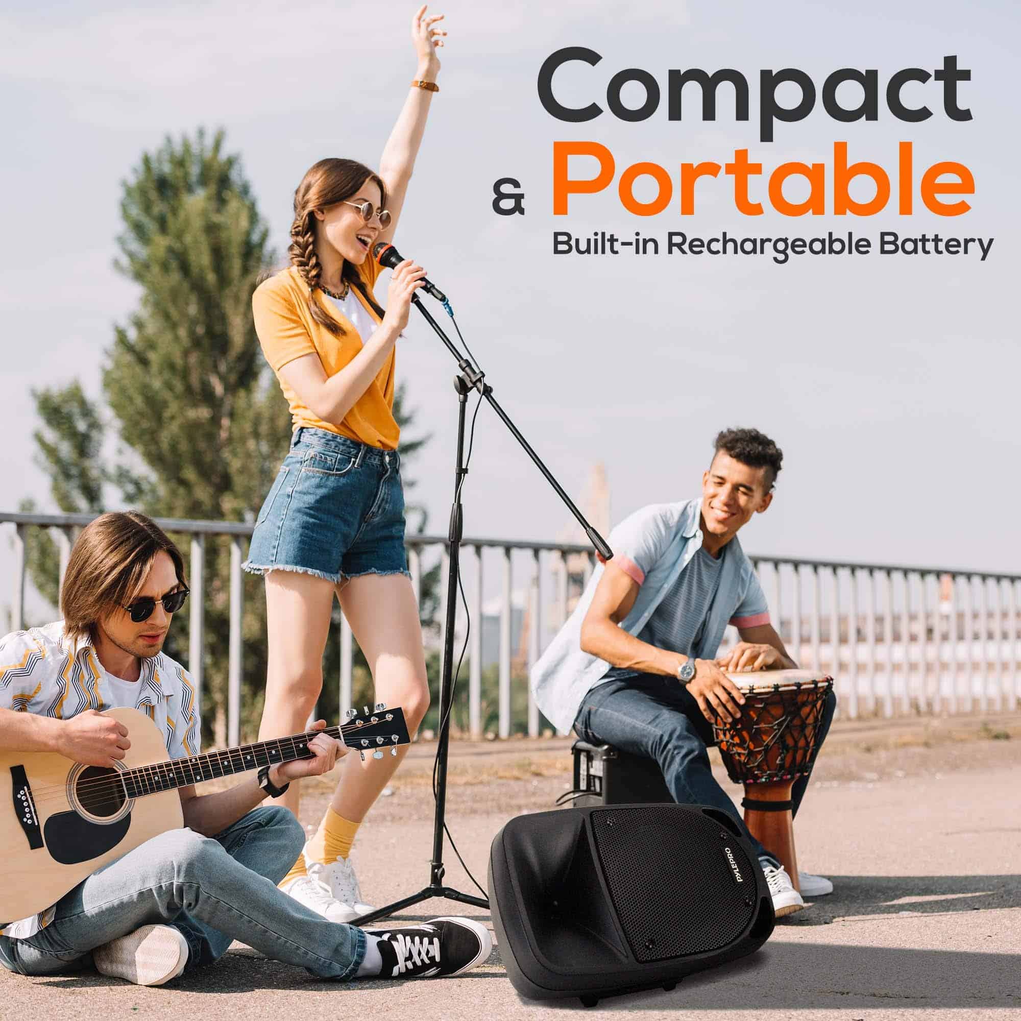 Altavoz PA Bluetooth Portátil Pyle 1000W - Altavoz de - Imagen 7
