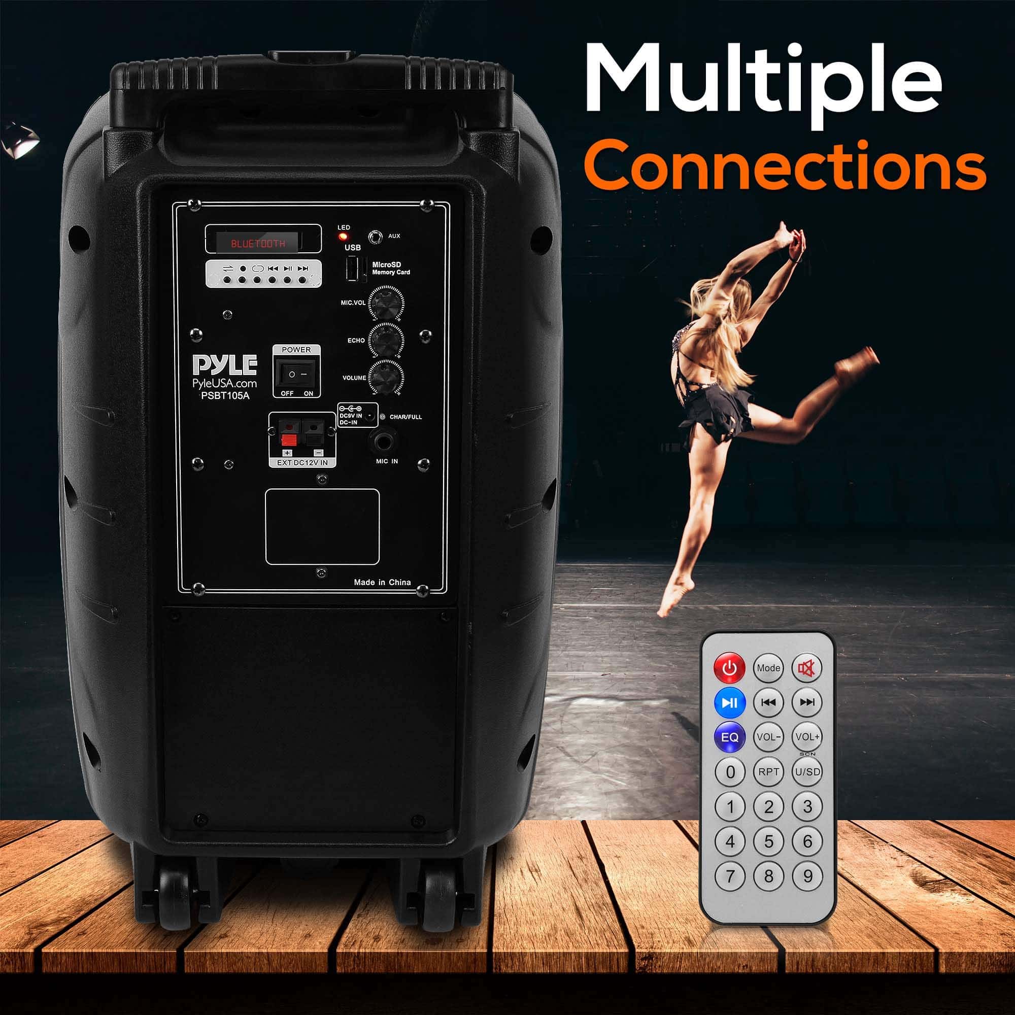 Altavoz PA Bluetooth Portátil Pyle 1000W - Altavoz de - Imagen 3