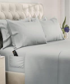 Juego de Sábanas King Size DREAMCARE - 6 -Gris Claro