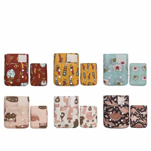 Paquete de 6 Pañales de Tela para Bebés Recién Nacidos