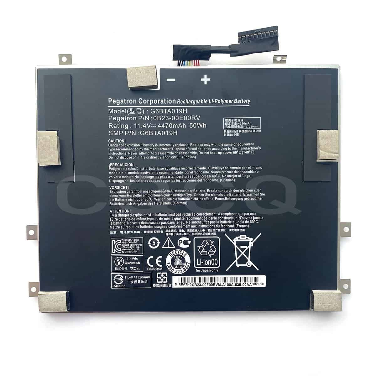 Batería CQCQ G6BTA019H 0B23-00E00RV para Microsoft Wacom