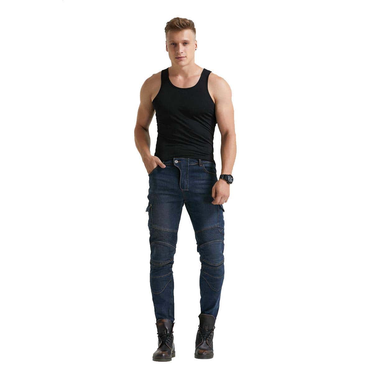 Pantalones de Moto para Hombre Vaqueros Protección con - Imagen 9