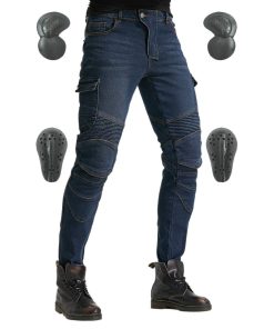Jeans de moto VNFOX, Pantalones de moto -Azul