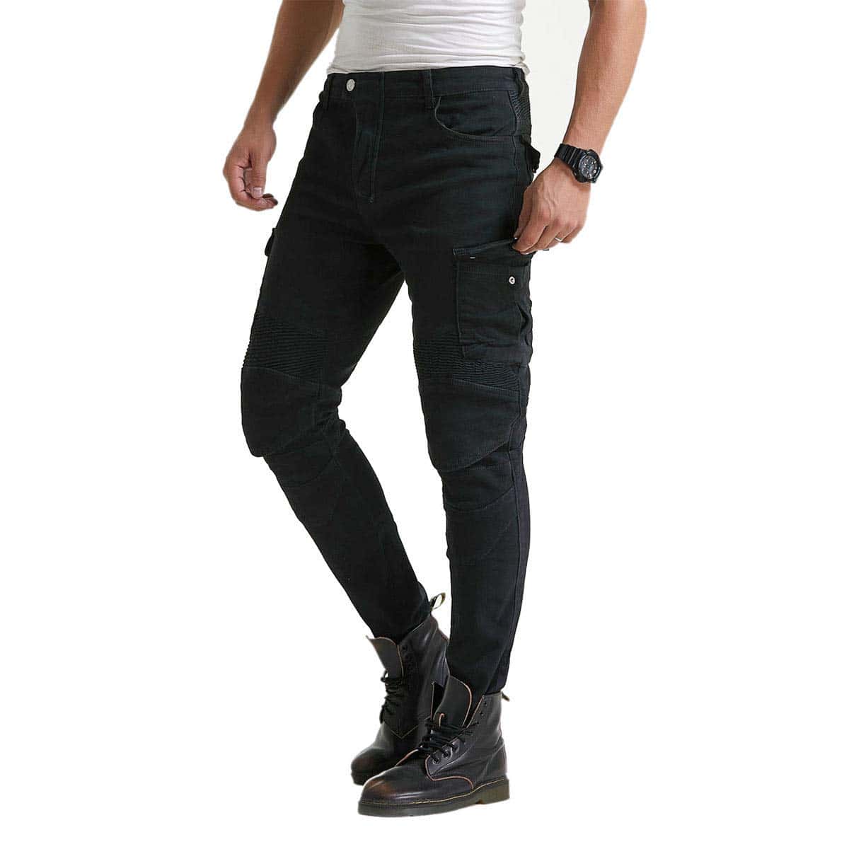 Pantalones de Montar en Moto para Hombres Jeans de Denim - Imagen 4
