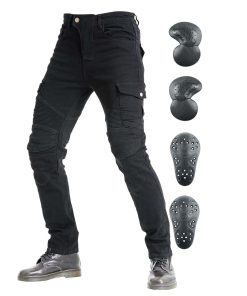 Pantalones de Montar en Moto para Hombres Jeans de Denim