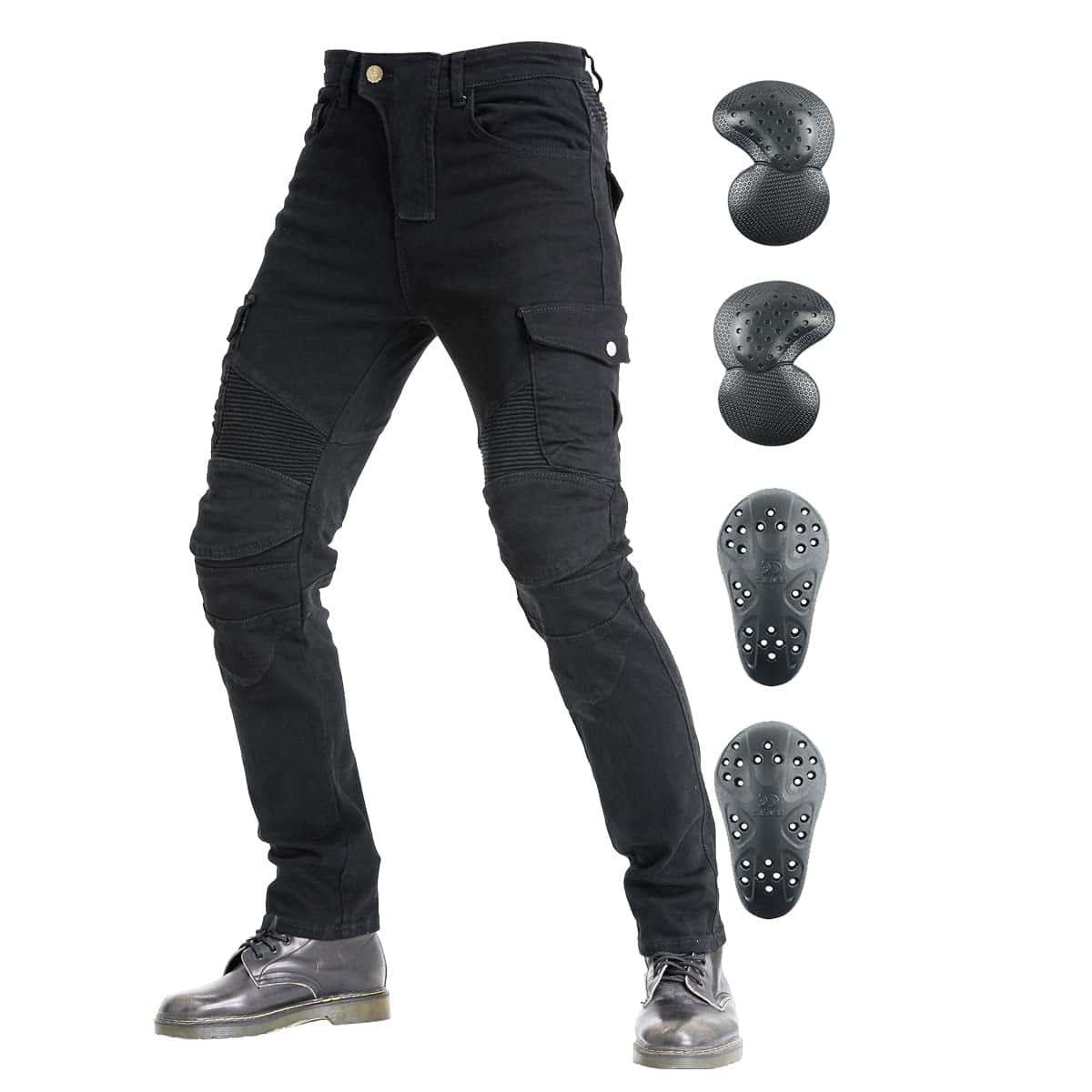 Pantalones de Montar en Moto para Hombres Jeans de Denim