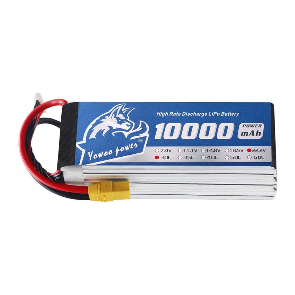 Batería Lipo YOWOO 10000mAh 22.2V 30C 6S con Conector XT90