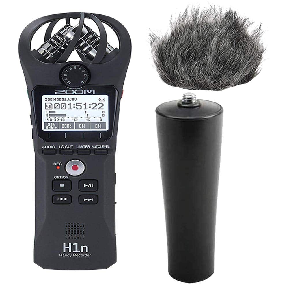 Grabador portátil Zoom H1n Handy con clip de micrófono Zoom