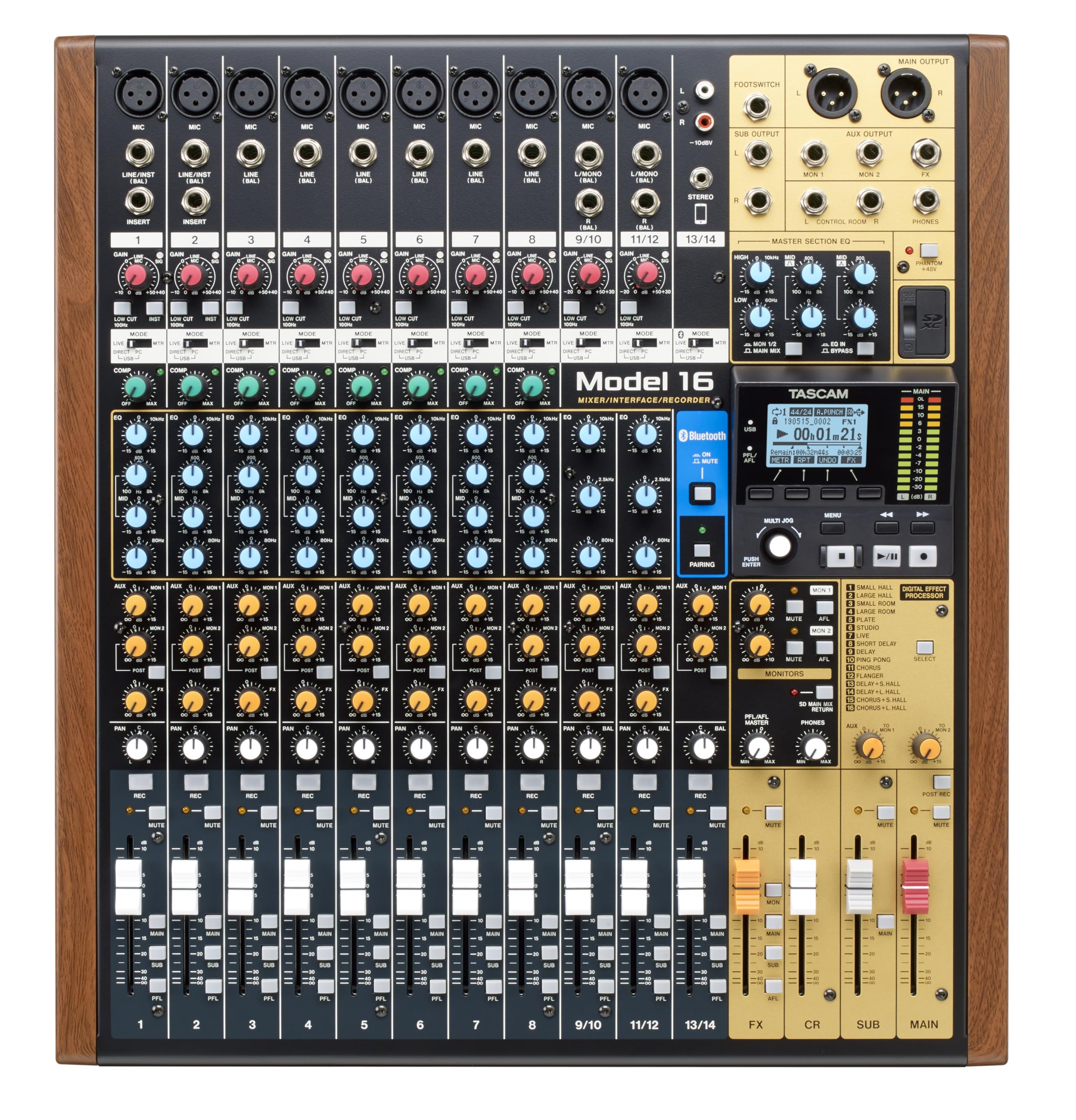 Tascam Model 16 - Estudio de Grabación y Mezcla Todo en Uno