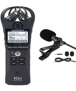 Grabadora portátil Zoom H1n con micrófono de solapa Lavalier