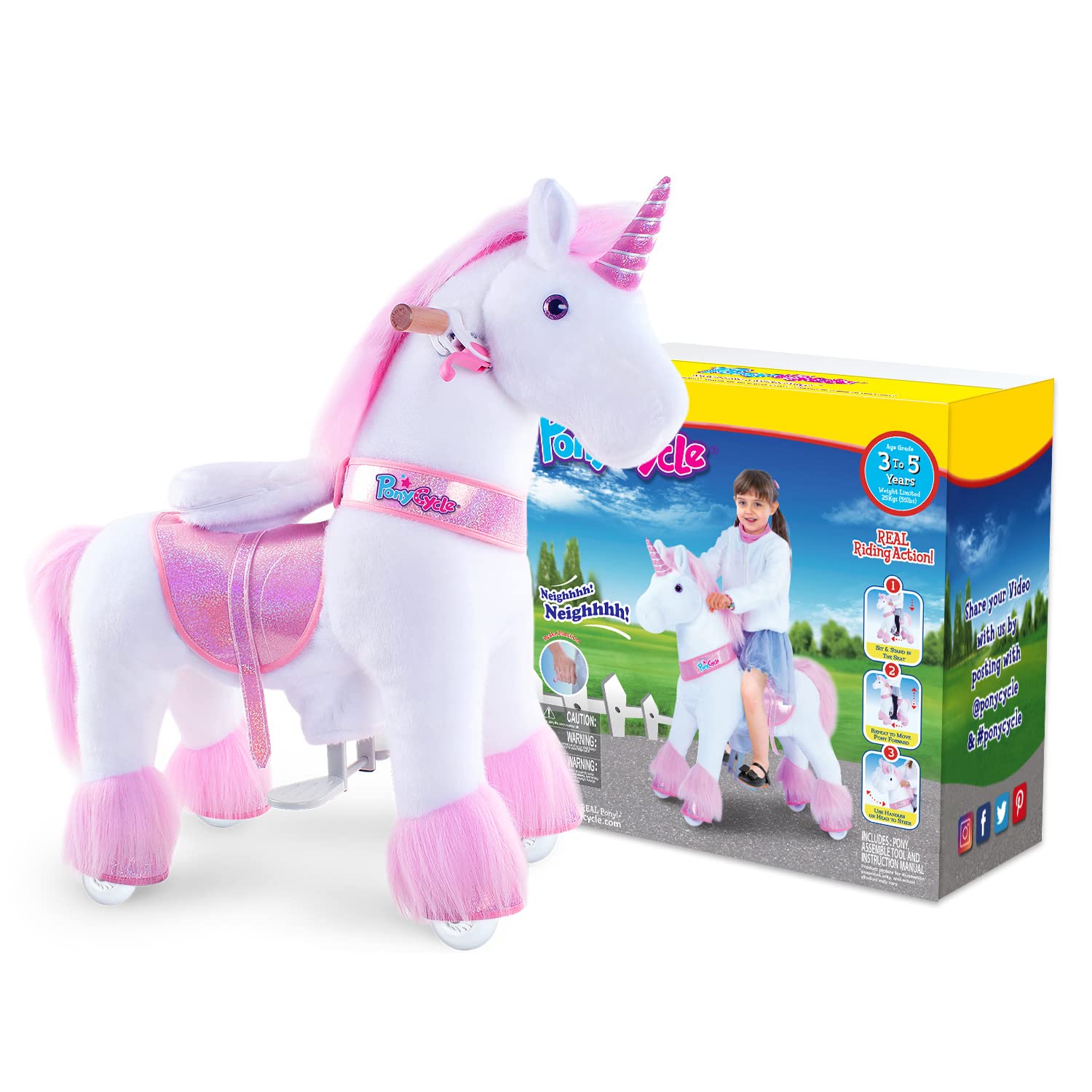 PonyCycle Montable de Caballo para Niños de 2 a 5 años - Imagen 10