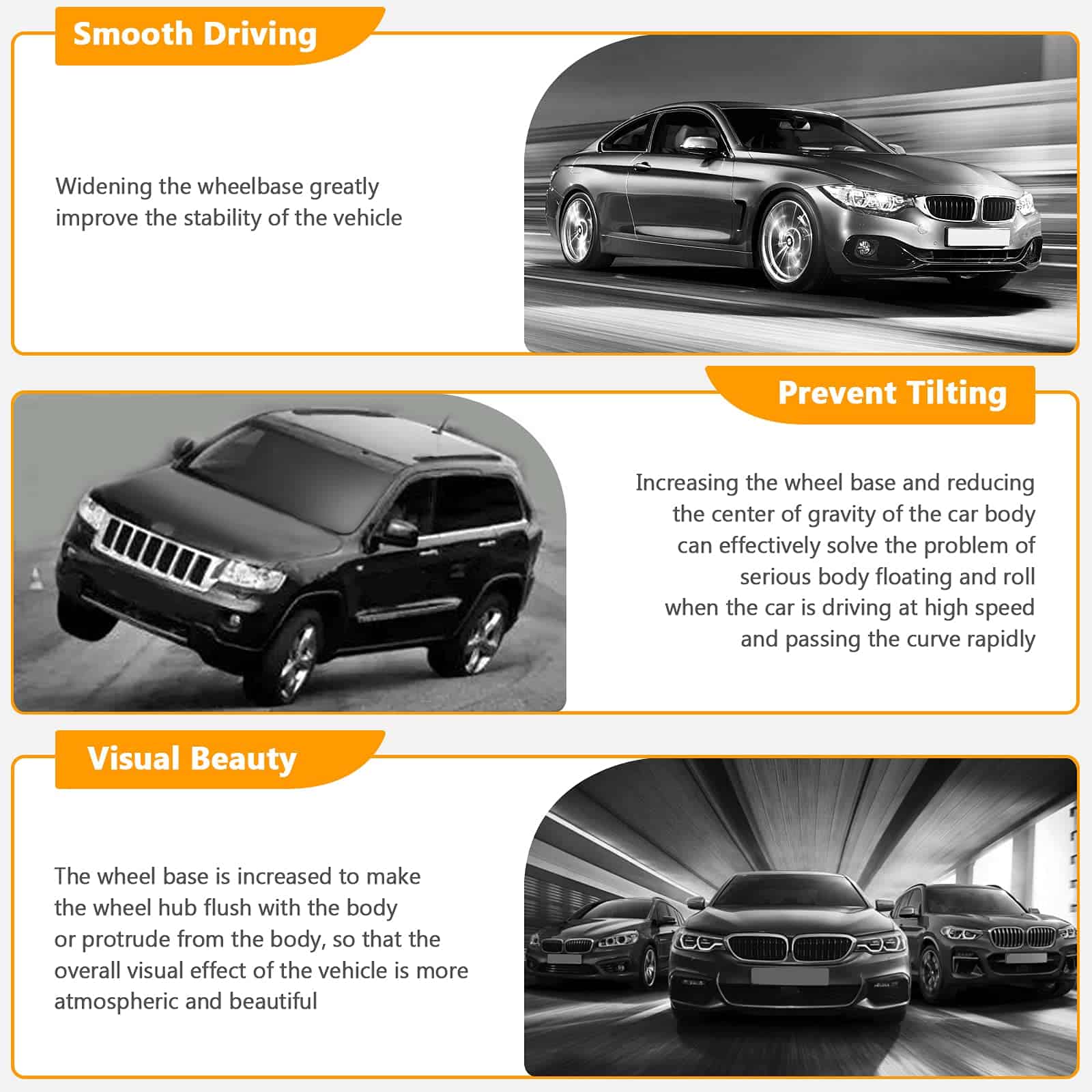 OCPTY 4PCS Separadores de Rueda 6x5.5 a 6x5.5 3 pulgadas - Imagen 9