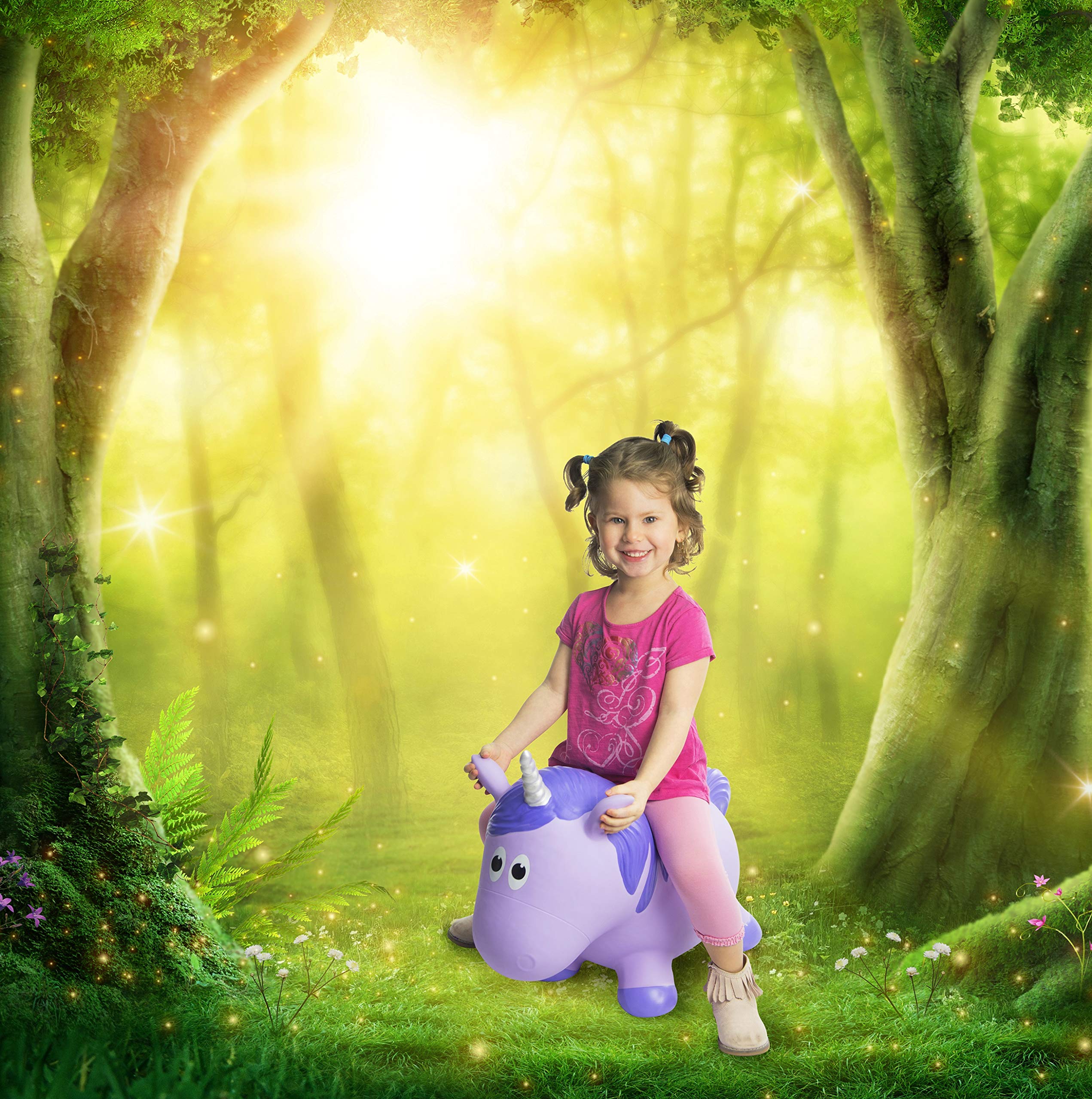 Fantasy Hopper Unicornio Inflable para Niños con Cierre - Imagen 3