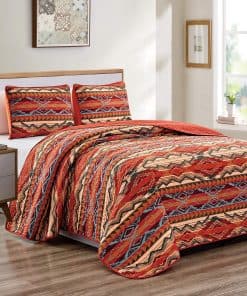 Juego de colcha de cama estilo Rustico Occidental Nativo