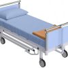 Sábana ajustable para cama de hospital con -Azul claro sólid