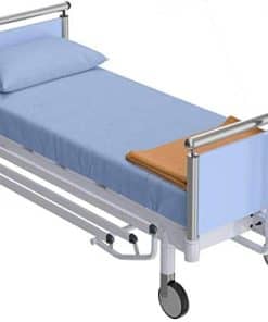 Sábana ajustable para cama de hospital con -Azul claro sólid