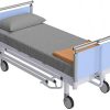Sábana Ajustable para Cama de Hospital con -Gris Claro