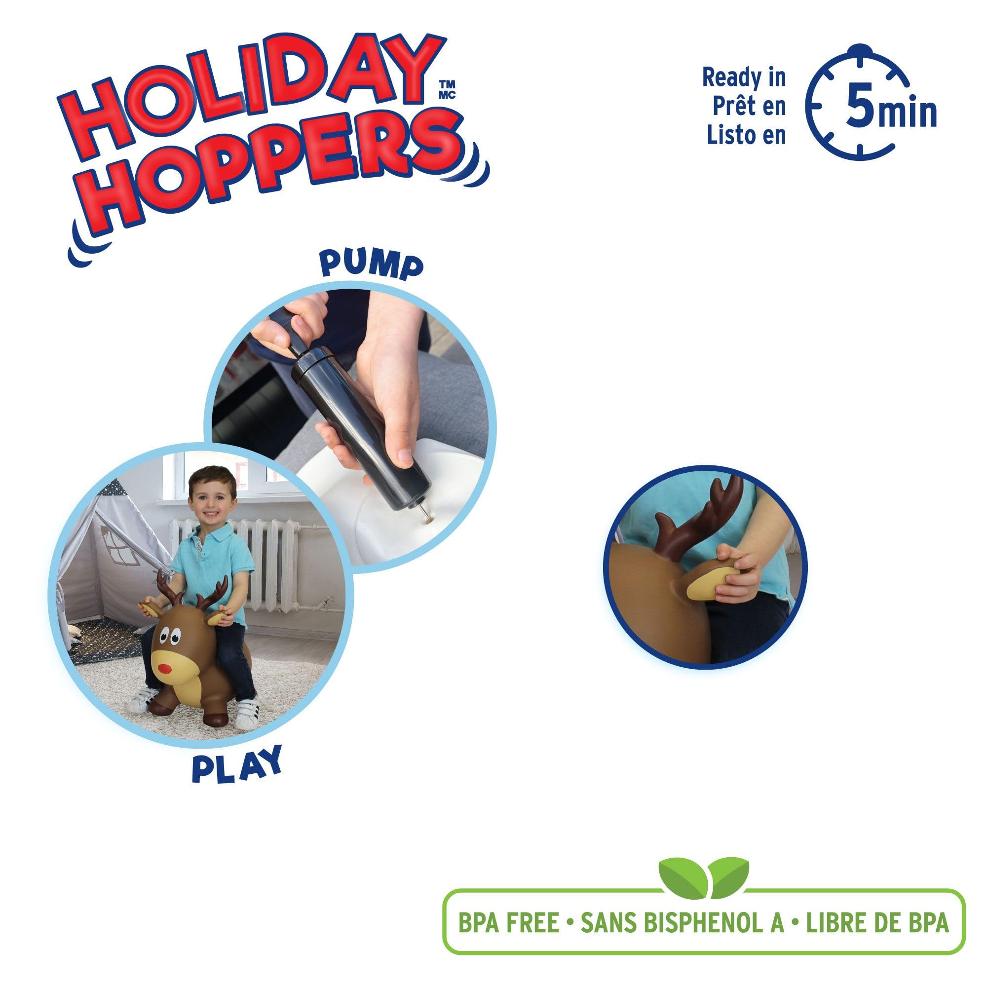 Farm Hoppers Wildlife Hopper Inflable del Ciervo Seguro - Imagen 4