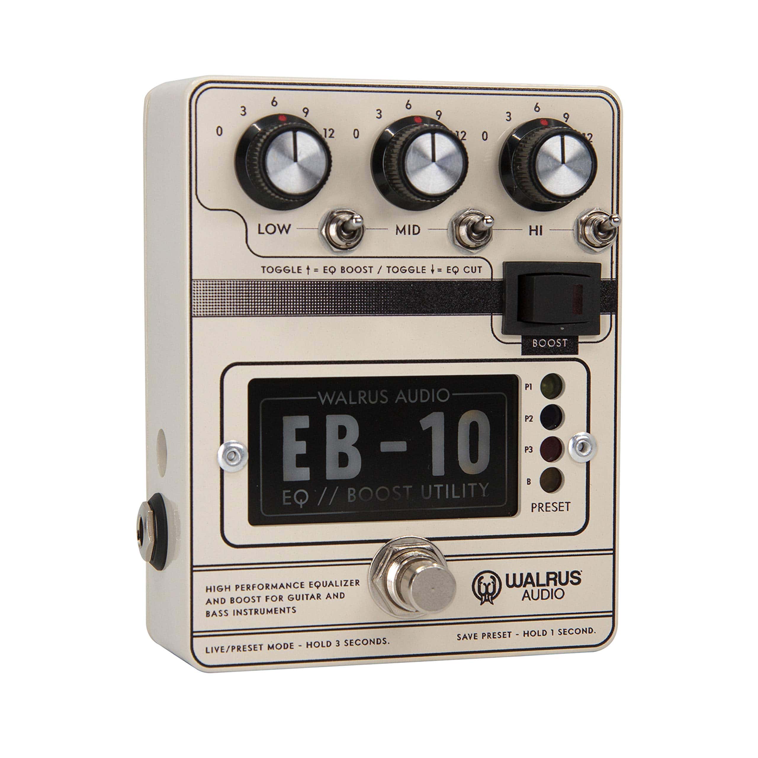 Walrus Audio EB-10 Preamp/EQ/Boost, Crema - Imagen 4