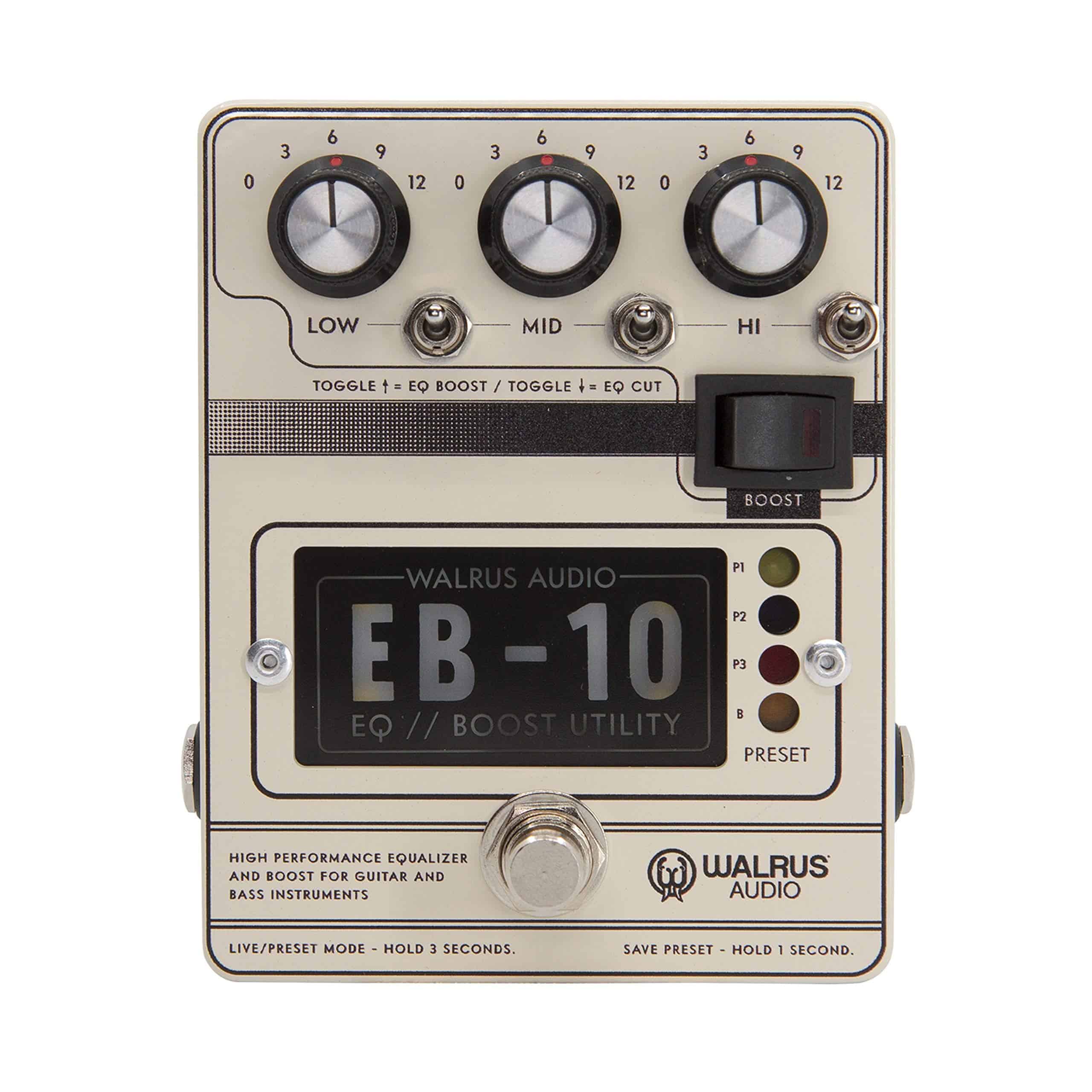Walrus Audio EB-10 Preamp/EQ/Boost, Crema