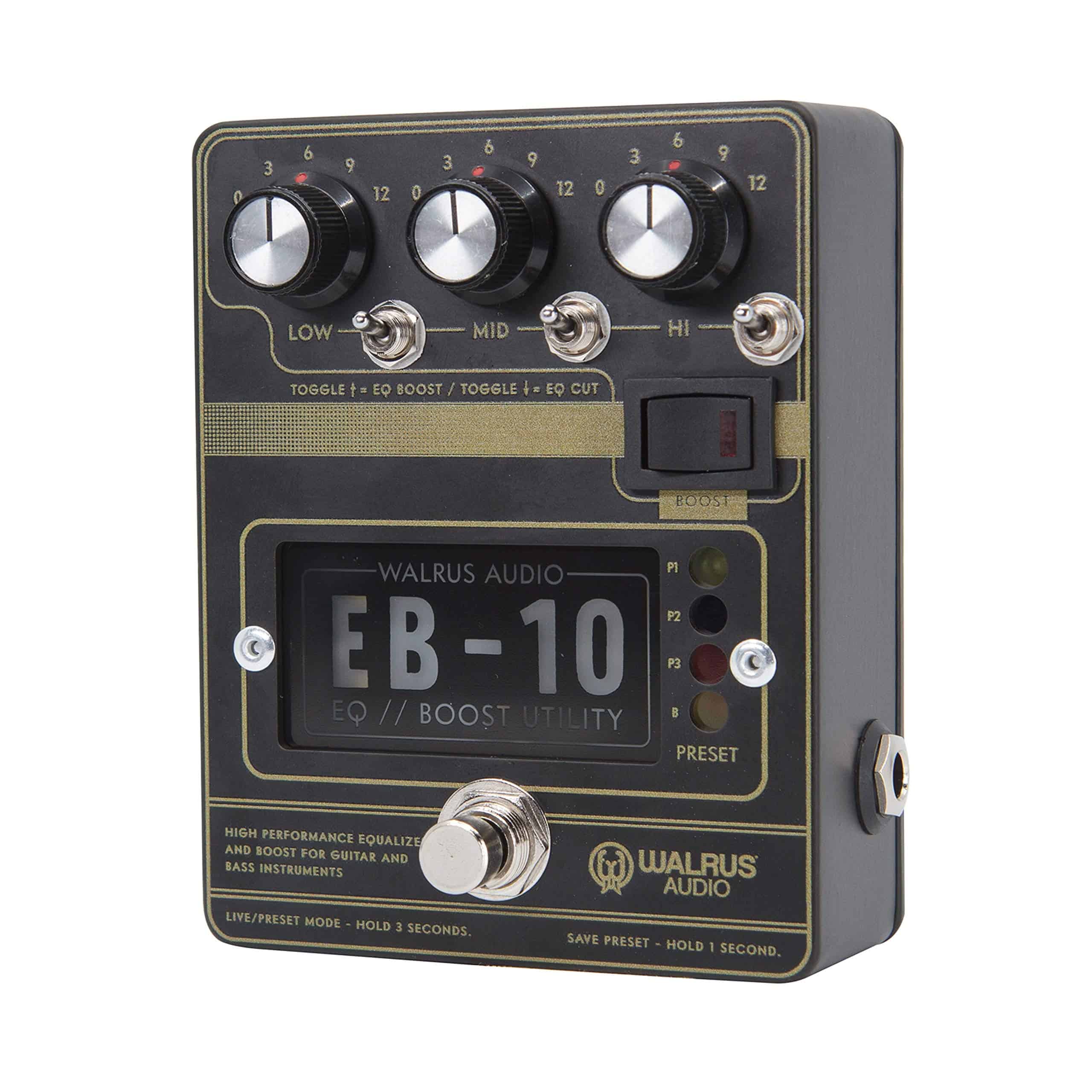 Walrus Audio EB-10 Preamp/EQ/Boost, Negro, (900-1049B) - Imagen 3