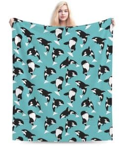 Manta Suave de Lujo para la Cama Ballena Orca Microfibra