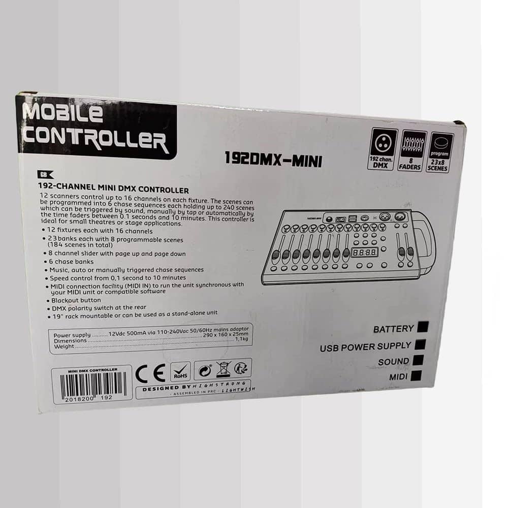 Consola DMX, Controlador Universal DMX-512 192 Canales - Imagen 9